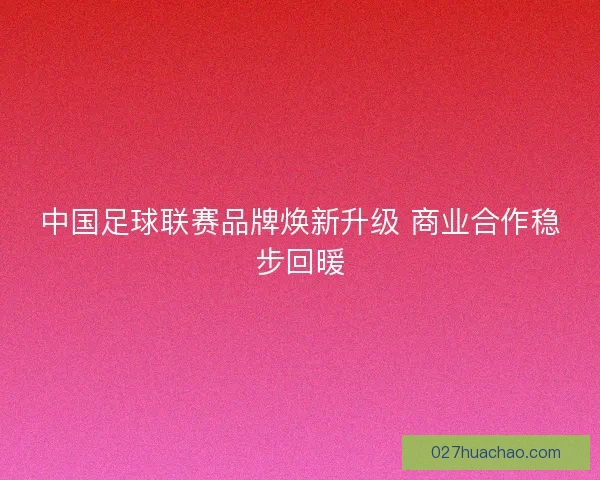 中国足球联赛品牌焕新升级 商业合作稳步回暖